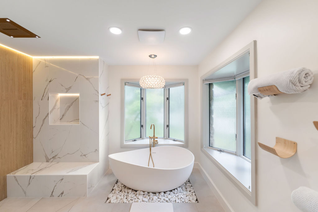 Spa-style bathroom