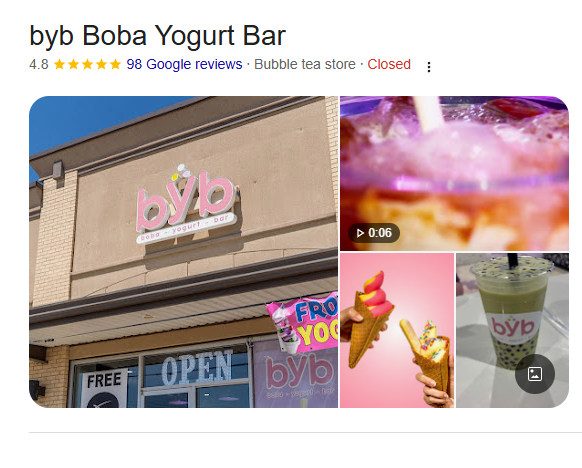 Google Business Profile results for a local business