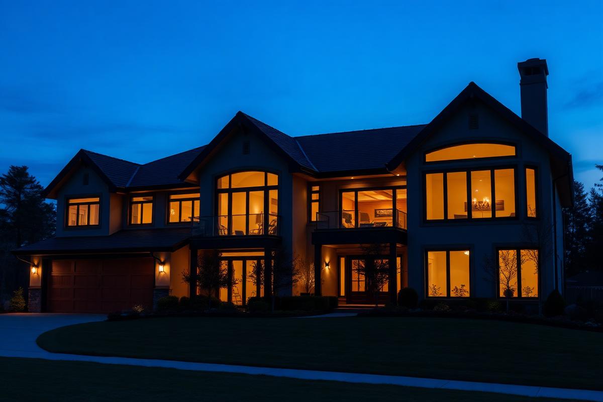 Twilight exterior listing photograph